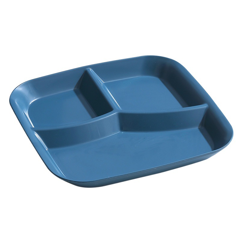 Estilo nórdico comida de una persona que reduce la grasa placa dividida de tres rejillas placa dividida placa merienda placa estudiante trabajo comida vajilla