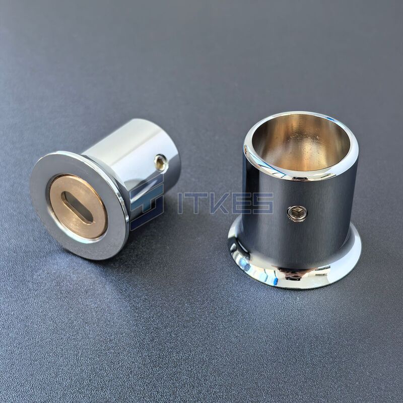 Zinc Alloy Round Tube Flange Clamp Universal Connector Bathroom Glass Accessories Shower Room Glass Connector
