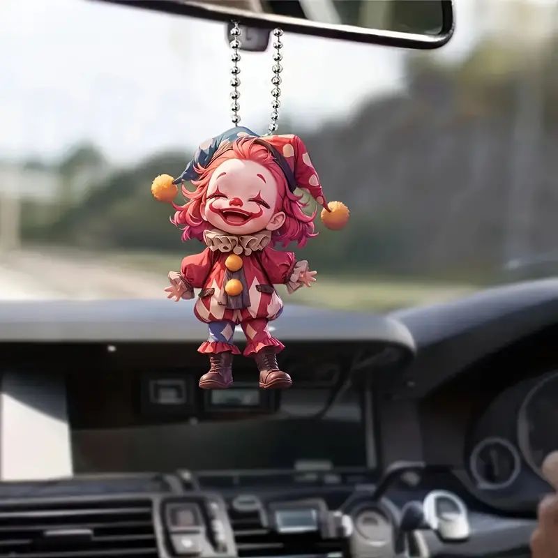 Creativo nuevo lindo colgante payaso acrílico plano transfronterizo colgante de espalda interior colgante mochila image 3