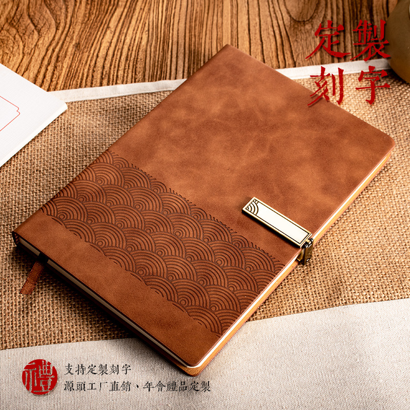 Cuaderno portátil A5 simple de alta oficina de trabajo de reunión de registro retro personalizado logotipo de impresión ceremonia escolar
