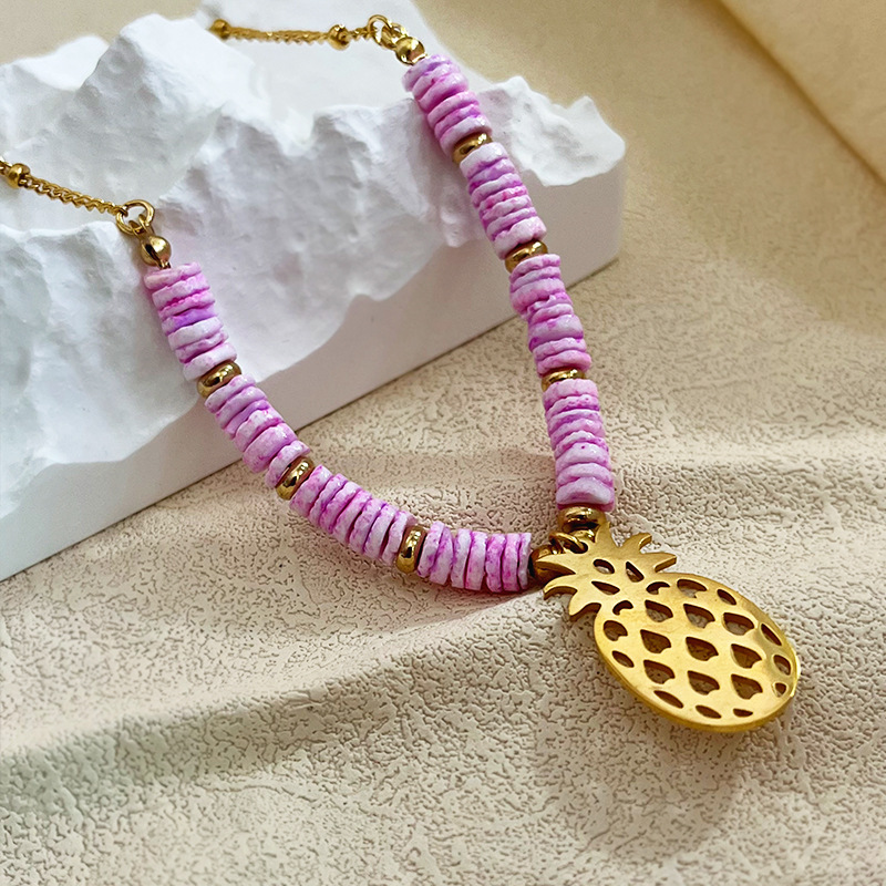 Bohemian shell choker ketting voor dames vintage stijl wit_voghion.com