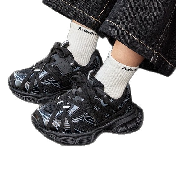 Children's Bajia Dad Shoes 2025 Autumn New Spider-Man Lace-Up Boys And Girls Soft Sole Lightweight Sneakers_voghion.com