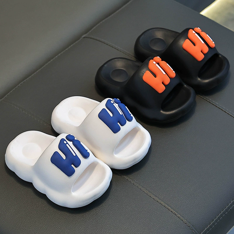 Детские тапочки из ЭВА для девочек, летние милые домашние нескользящие семейные детские тапочки с мягкой подошвой для маленьких девочек с героями мультфильмов для мальчиков