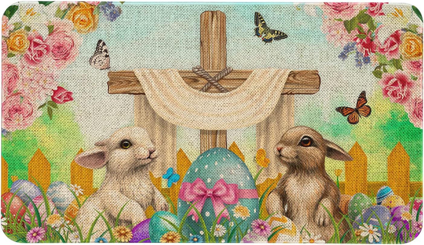 Easter Casual Vacation Letter Polyester Floor Mat display picture 5