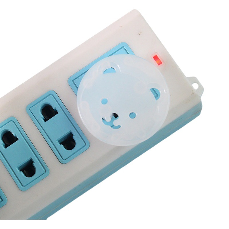 Nuevo estándar europeo engrosado cabeza redonda para niños cubierta protectora del zócalo de la energía del bebé anti-choque eléctrico cubierta del zócalo de seguridad