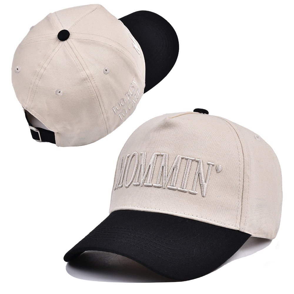 154g Weight Baseball Cap Hats Type Holiday, Shopping Occasion Cotton Material Letter, Color Block Pattern All Seasons Season Unisex Gender Simple Style Style Curved Eaves Rim Unisex Simple Style Letter Color Block Curved Eaves Baseball Cap 2