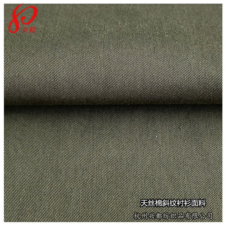 天丝棉衬衫布 斜纹天丝棉服装衬衫面料 60S天丝棉*40S天丝布