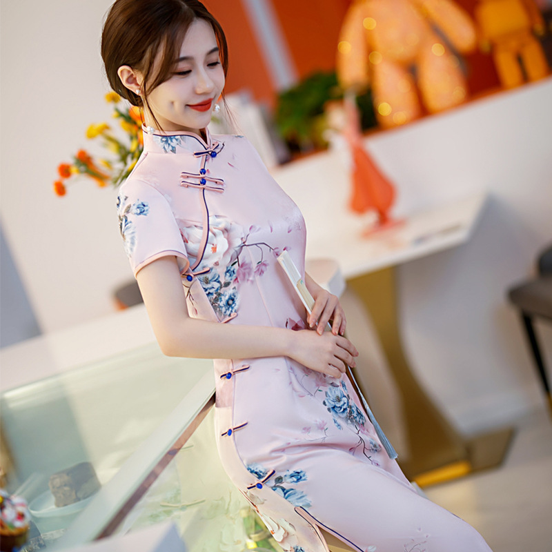 traditional qipao dress to restore ancient ways improved cheongsam young style of cultivate Chinese Dresses retro cheongsam Qipao morality