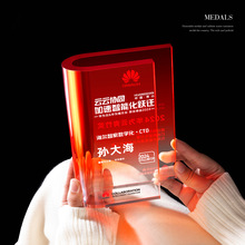 2025新款创意奖杯定制定做高档大气优秀员工亚克力创意奖牌批发