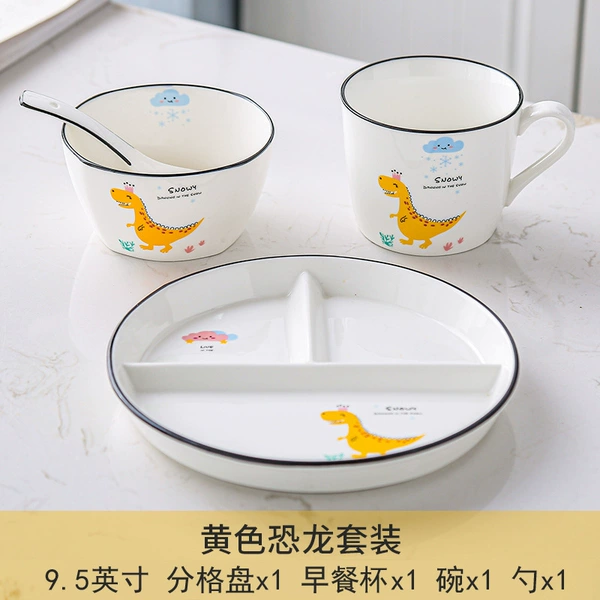 Brown set, dinosaur, 4 piece set