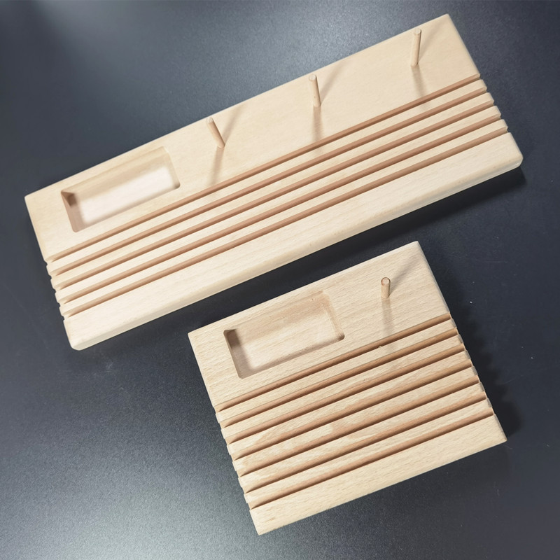 Marco de acabado de regla, marco de alambre de haya, regla de patchwork de madera, marco de carrete de herramientas de bricolaje integrado de almacenamiento