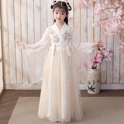 hanfu girls fairy Chinese ancient costume outfit Ru princess skirt girl during the spring and autumn