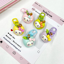 卡通可爱苹果小猫kt猫挂件钥匙扣包包树脂小挂件伴手礼女友礼物