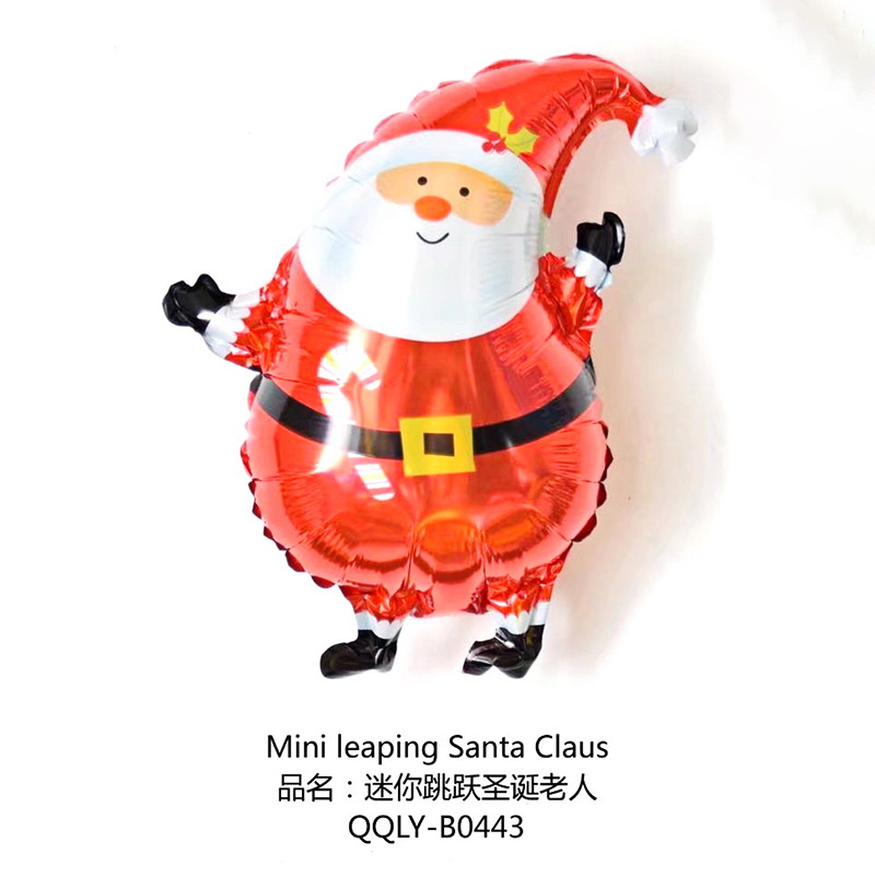 Navidad decoración de dibujos animados globo de aluminio centro comercial tienda fiesta decoración suministros Santa Claus globo