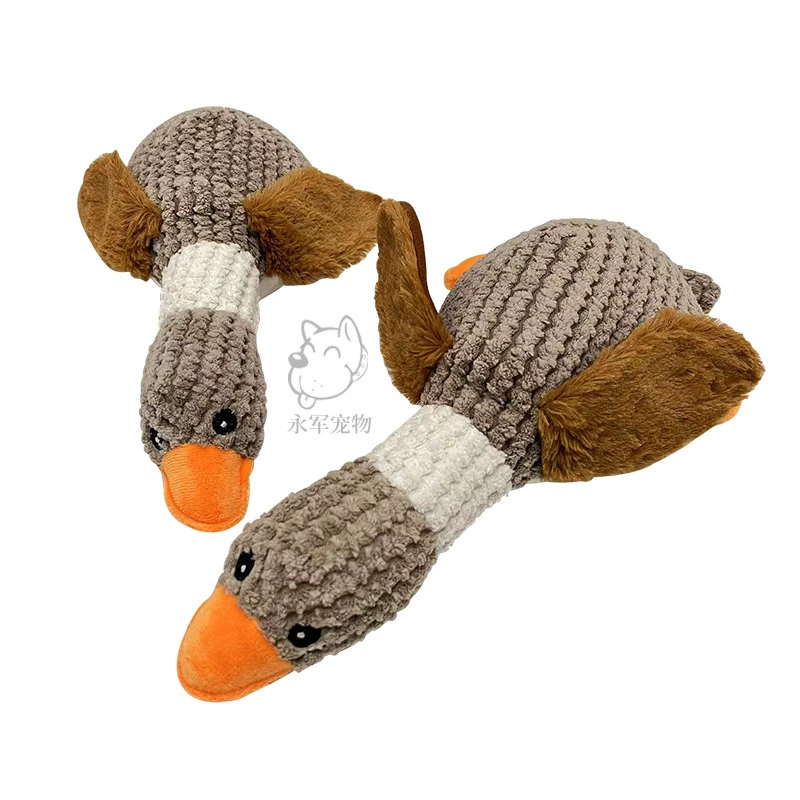 Игрушка для собак плюшевый Гусь устойчивый к укусам звукоподшипник спящий моляр чистка зубов большая собака Интерактивная домашняя собака плюшевая игрушка