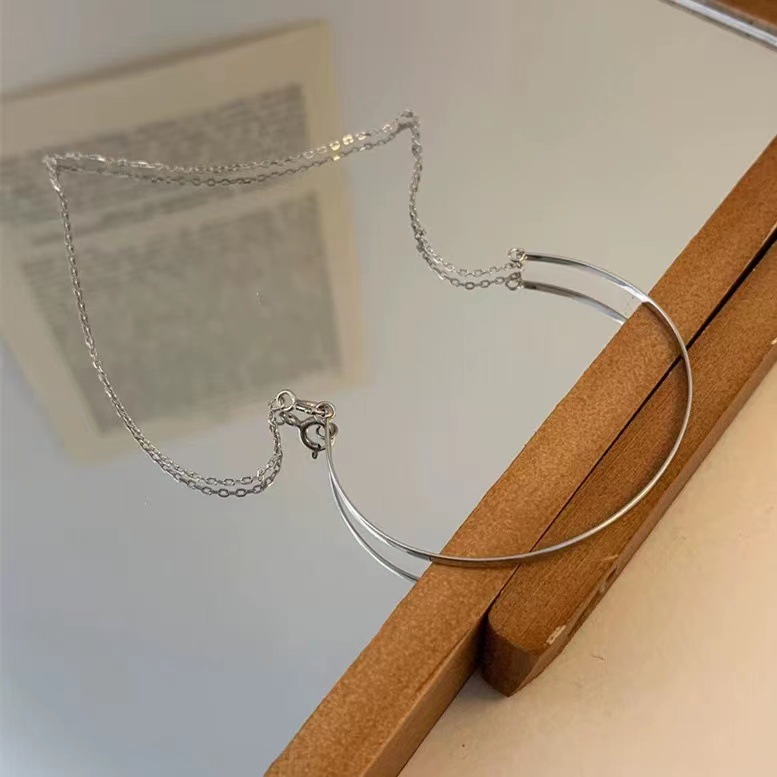 Women's Minimalist S925 Silver Plated Smooth Chain Bracelet_voghion.com