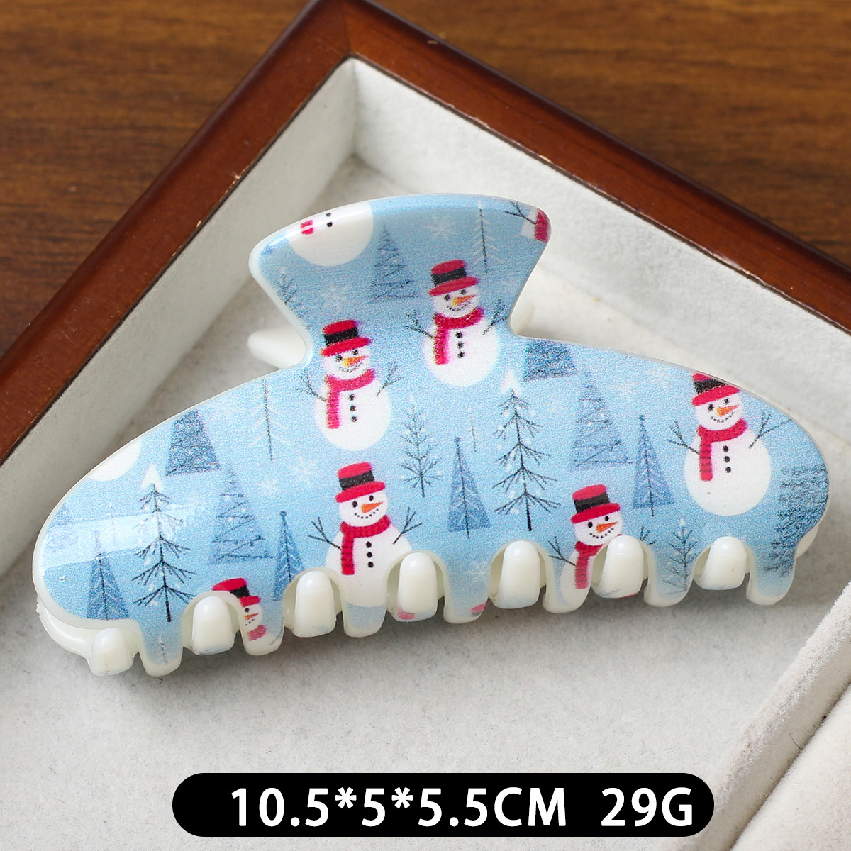 Dulce clip de plástico de Navidad grande 10.5cm clip de cabello para mujeres de alta calidad decoración de tarjeta de cabello detrás del cerebro clip de pescado