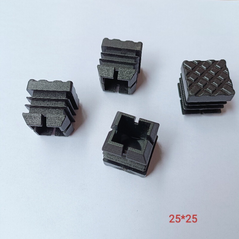 25*25MM Thickeneded Square Plug Square Plug Pipe Plug Stainless Steel Sealing Chair Stool Foot Cover Pad Rattan Chair Shelf Foot
