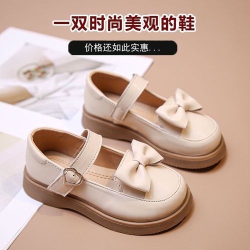 Baby Girl Genuine Leather Soft Sole Trendy Princess Shoes 2025 Spring and Autumn Children's Single Leather Shoes for Girls and Middle Children Performance