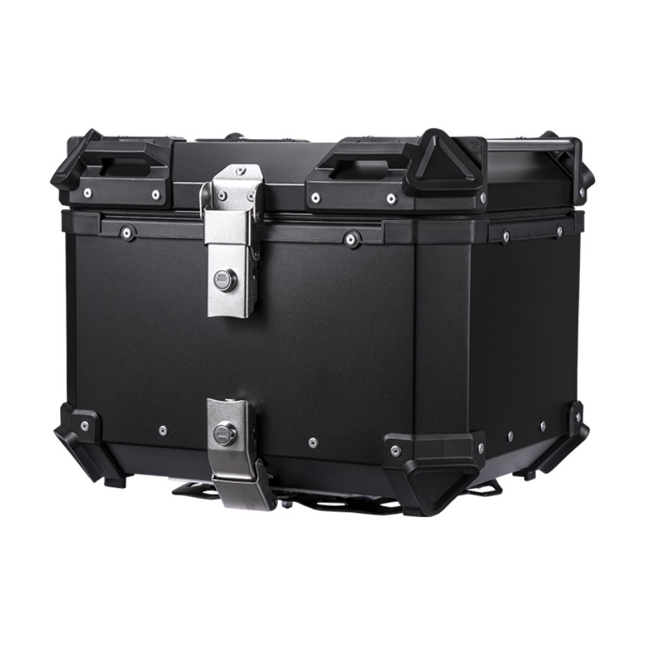 En stock de liberación rápida de aleación de aluminio de la motocicleta del tronco 45L plana/en relieve multi-capacidad Multi-color de la motocicleta del tronco