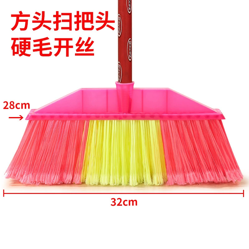 С обеих сторон голова открыта шелковая щетина пластиковая метла один бытовой санитарии воды подметание открытый метла голову оптом Школьная фабрика