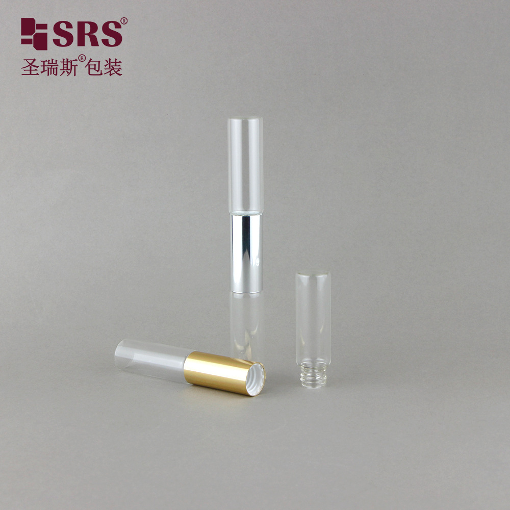 新款爆款双管玻璃滚珠瓶香水精油祛痘精华液双用日夜5ml走珠瓶