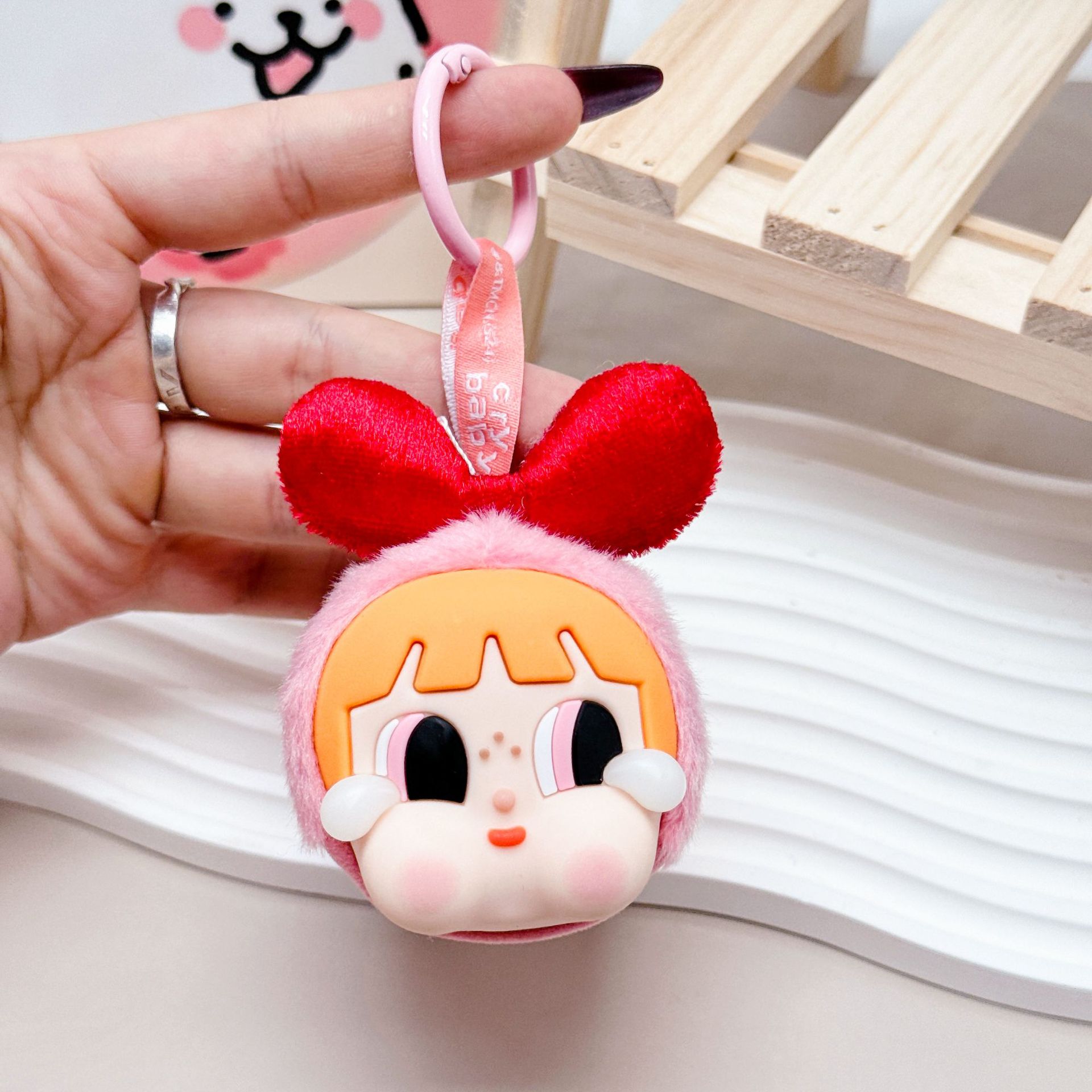 파워퍼프걸 - 핑크색 빨간 귀