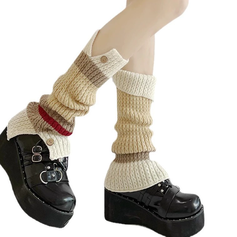 Снежные сапоги носки женские 2024 новые осенние и зимние нагрудные носки ножки женские голени носки шерстяные вязаные носки