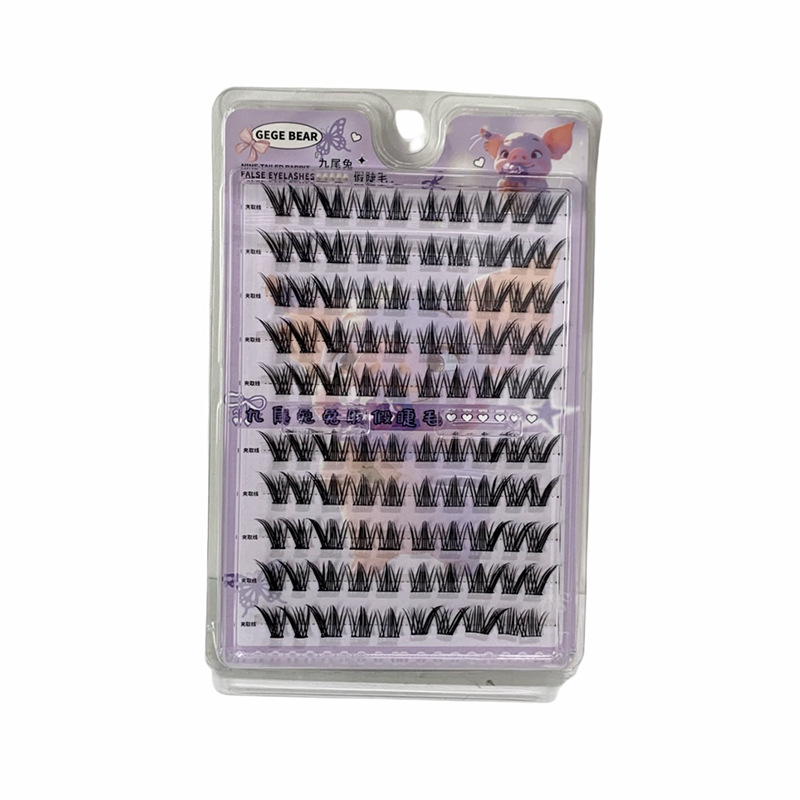 Gege bear false eyelashes sin pegamento serie de gran volumen 3 densa curva autoadhesiva sin pegamento pestañas transfronterizas