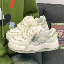 星星小白鞋女2025新款韩版高颜值圆头休闲鞋ins厚底运动学生板鞋