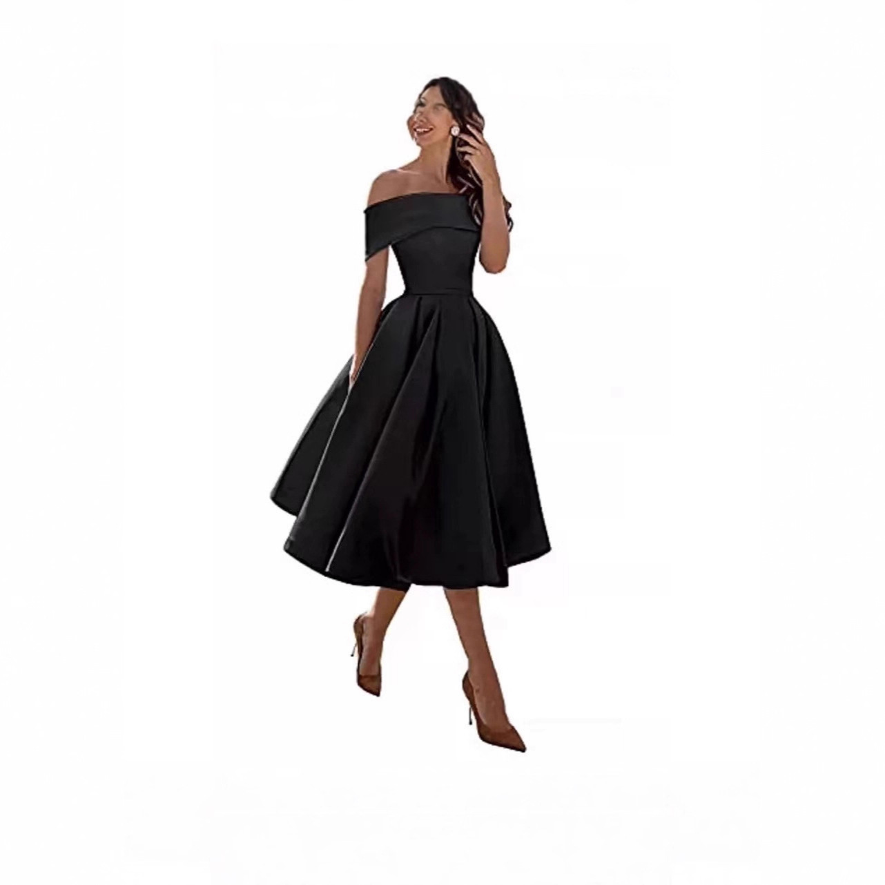 2025 Amazon Summer Wholesale Women's One Shoulder Banquet Party Satin Formal Dress Skirt Long Dress Amazon