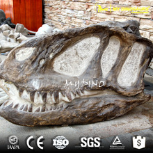 大型仿真恐龙头部骨架化石板 永川龙景区餐厅橱窗装饰模型
