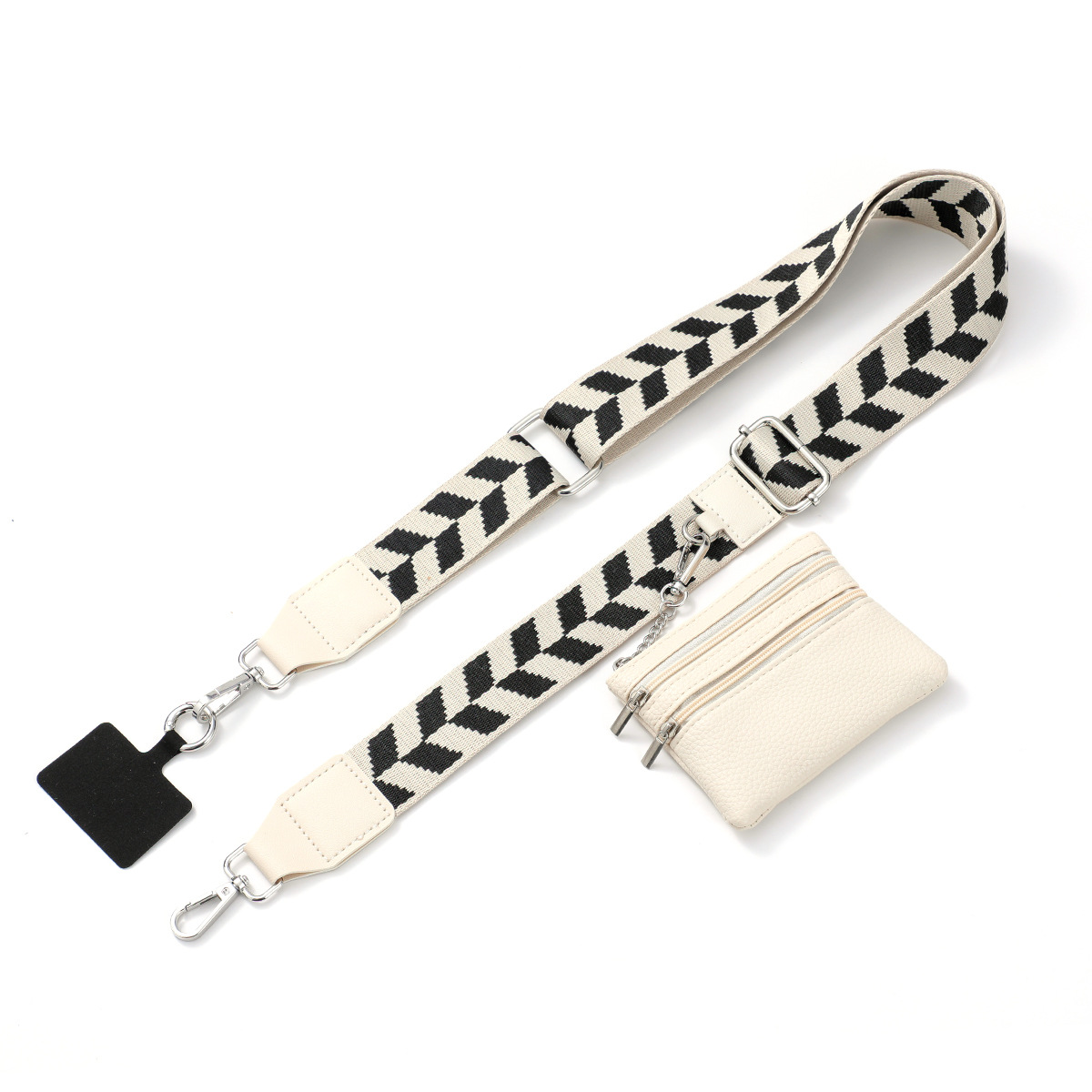 135g Weight Mobile Phone Lanyard Classification 1 Piece Quantity Polyester, Metal Button Material Lattice, Leopard Pattern Casual Style 1 Piece Casual Lattice Leopard Polyester Metal Button Mobile Phone Lanyard 2