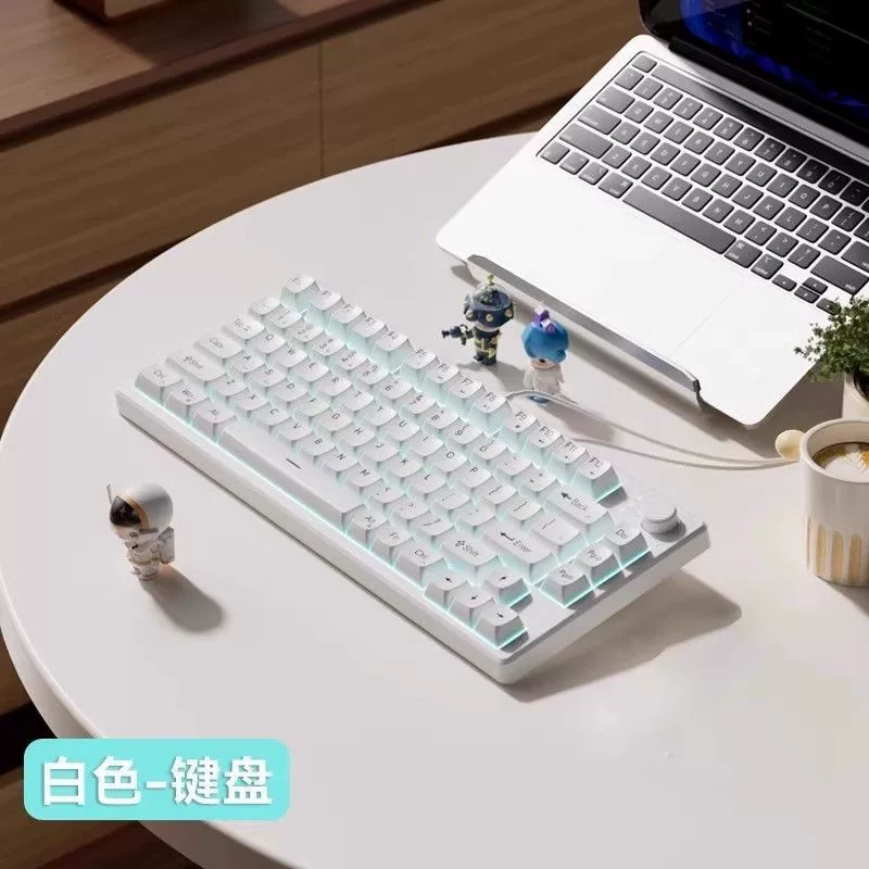 Механическая 75% игровая клавиатура, RGB-подсветка, мультимедийная ручка, тихие клавиши