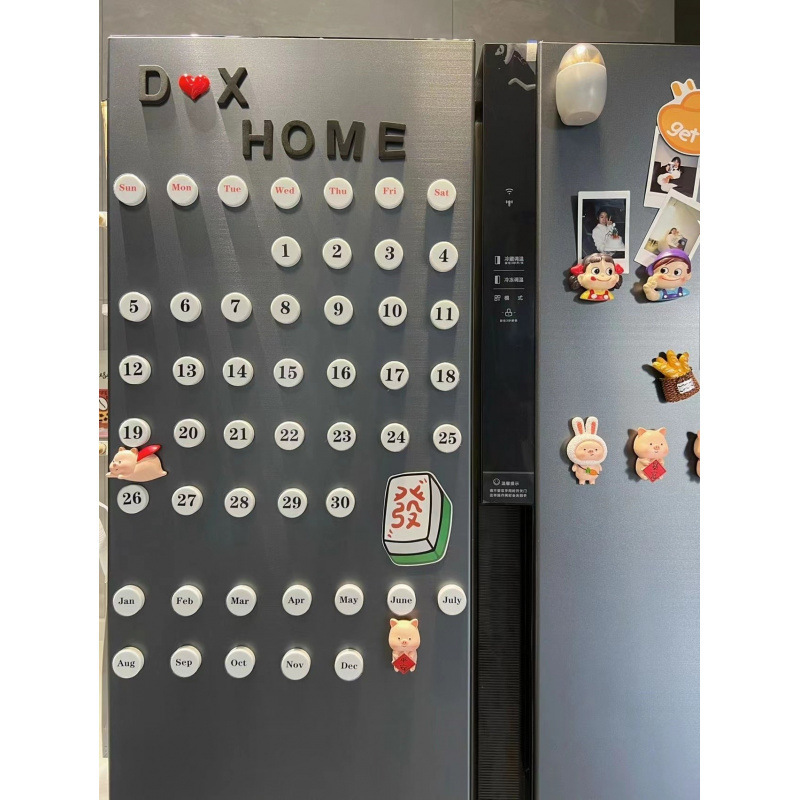 3cm 흰색 자석 + 스티커 + 로고 원