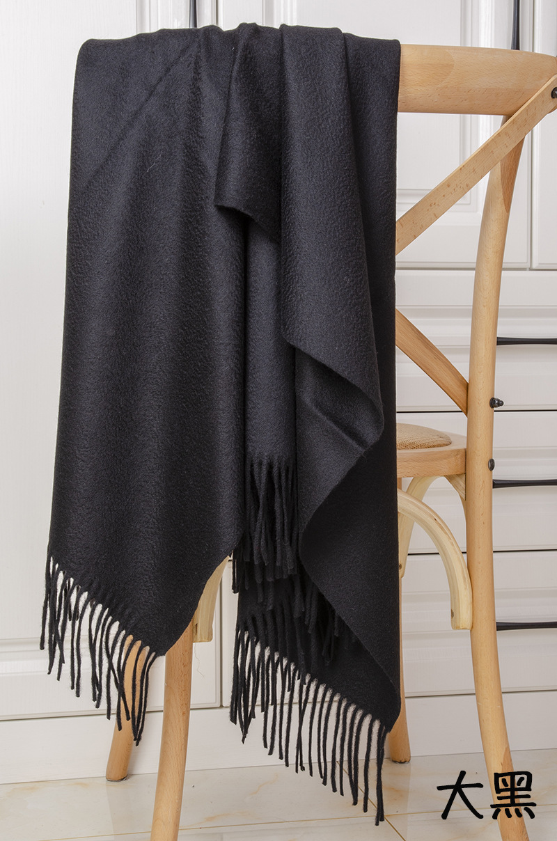 Fábrica de Mongolia Interior al por mayor de cachemira pura shoulderbands simple chal otoño invierno bufandas damas de cachemira caliente espesa