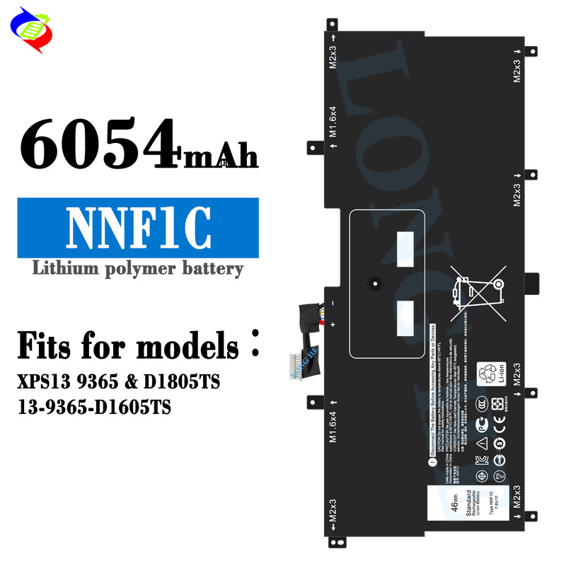 Suitable for Dell Nnf1C Laptop Battery Xps13 9365/13-9365-D1605Ts/D1805Ts