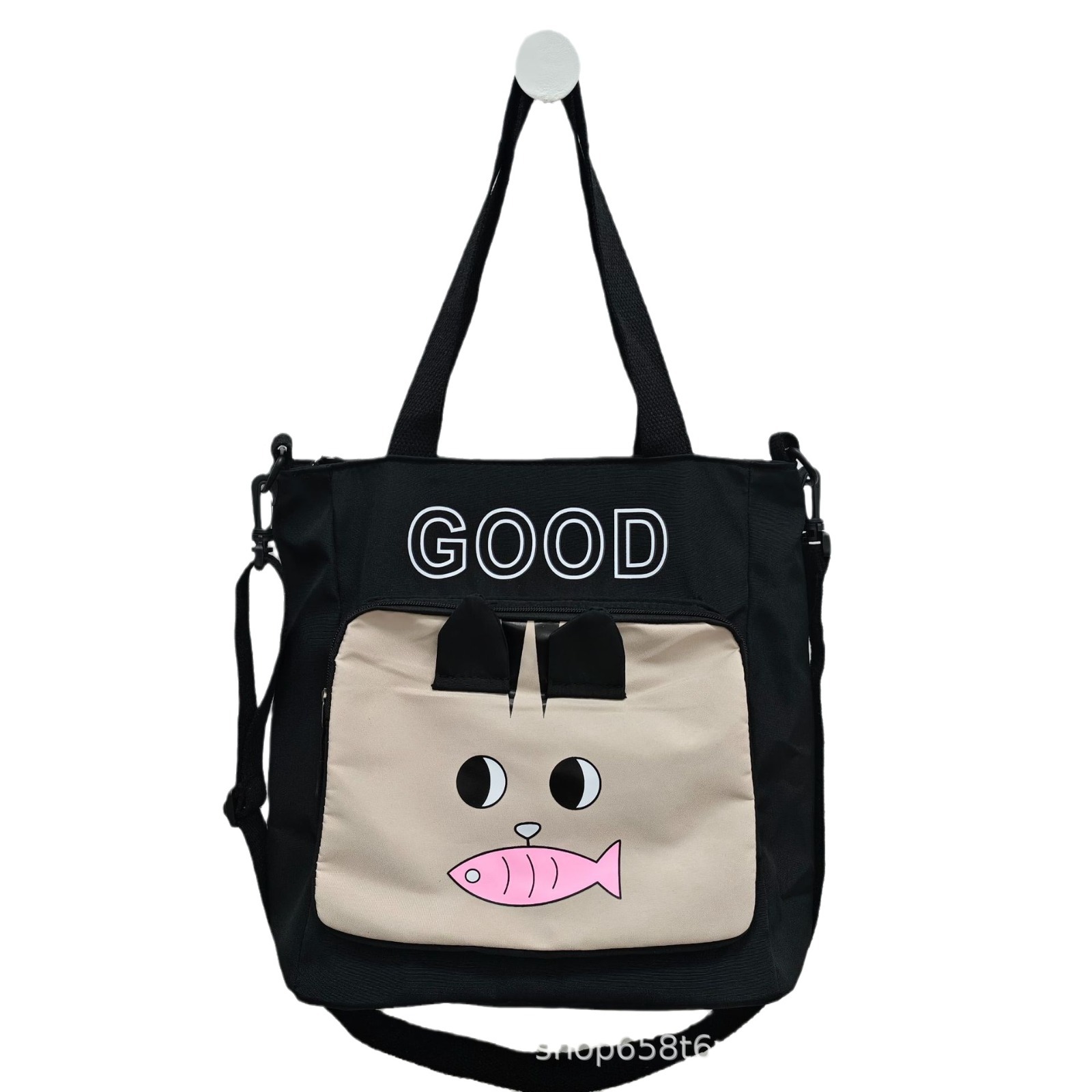 可爱小鱼图案单肩包斜挎女包潮流女式斜挎包