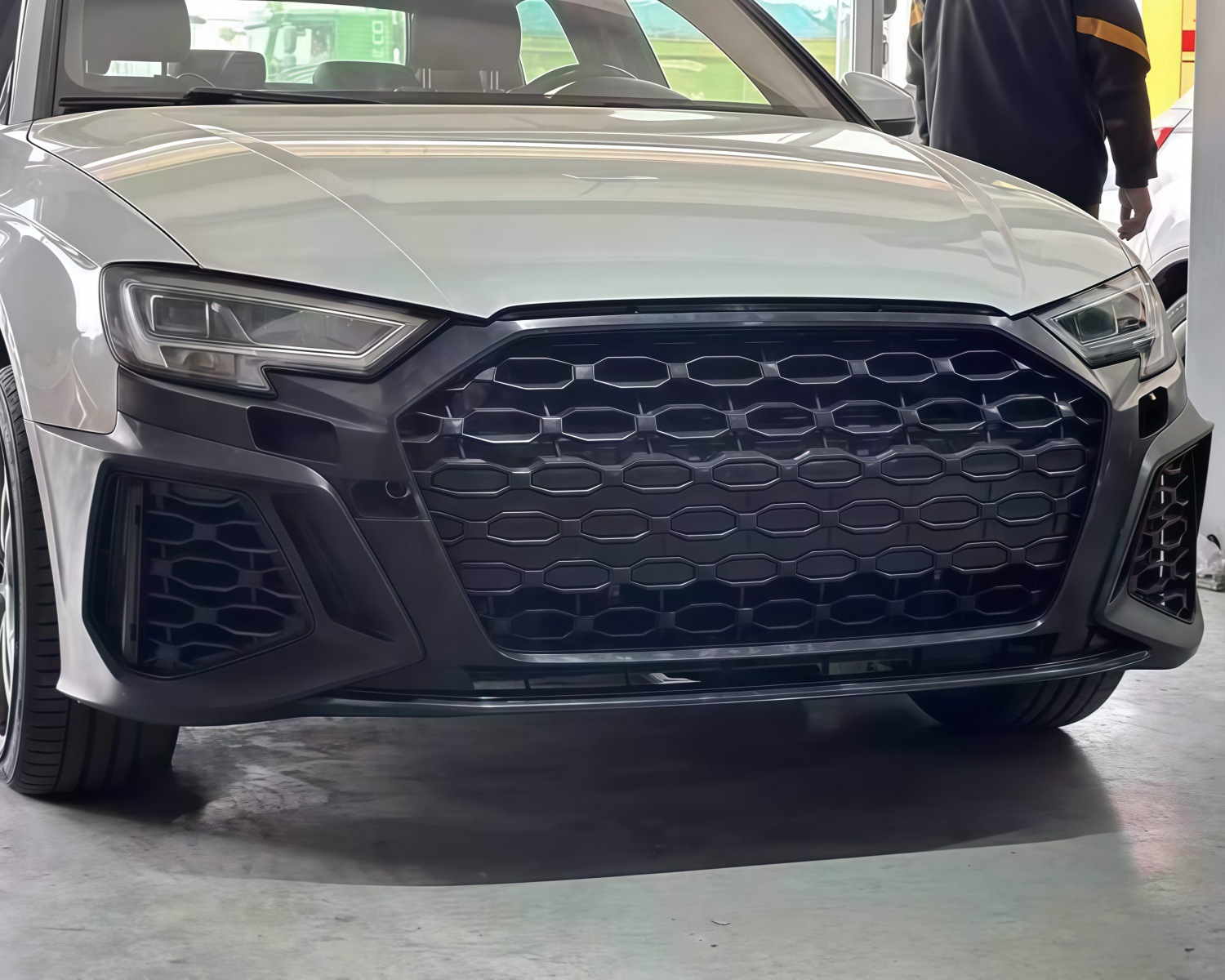 Suitable for Audi 14-20 Models A3 Modified to 21 Model Rs3 Front Bumper, Grille, Front Bumper, Large Bumper, Front Face