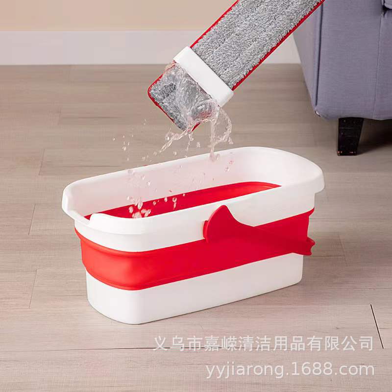 折り畳み式バケツ洗濯モップ長方形家庭用しゃぶしゃぶ排水貯蔵大型屋外シングル釣り収納可能バケツ|undefined