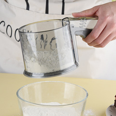 單層麵粉篩烘培半自動麵粉篩手持篩網不鏽鋼過濾篩超細家用過粉篩