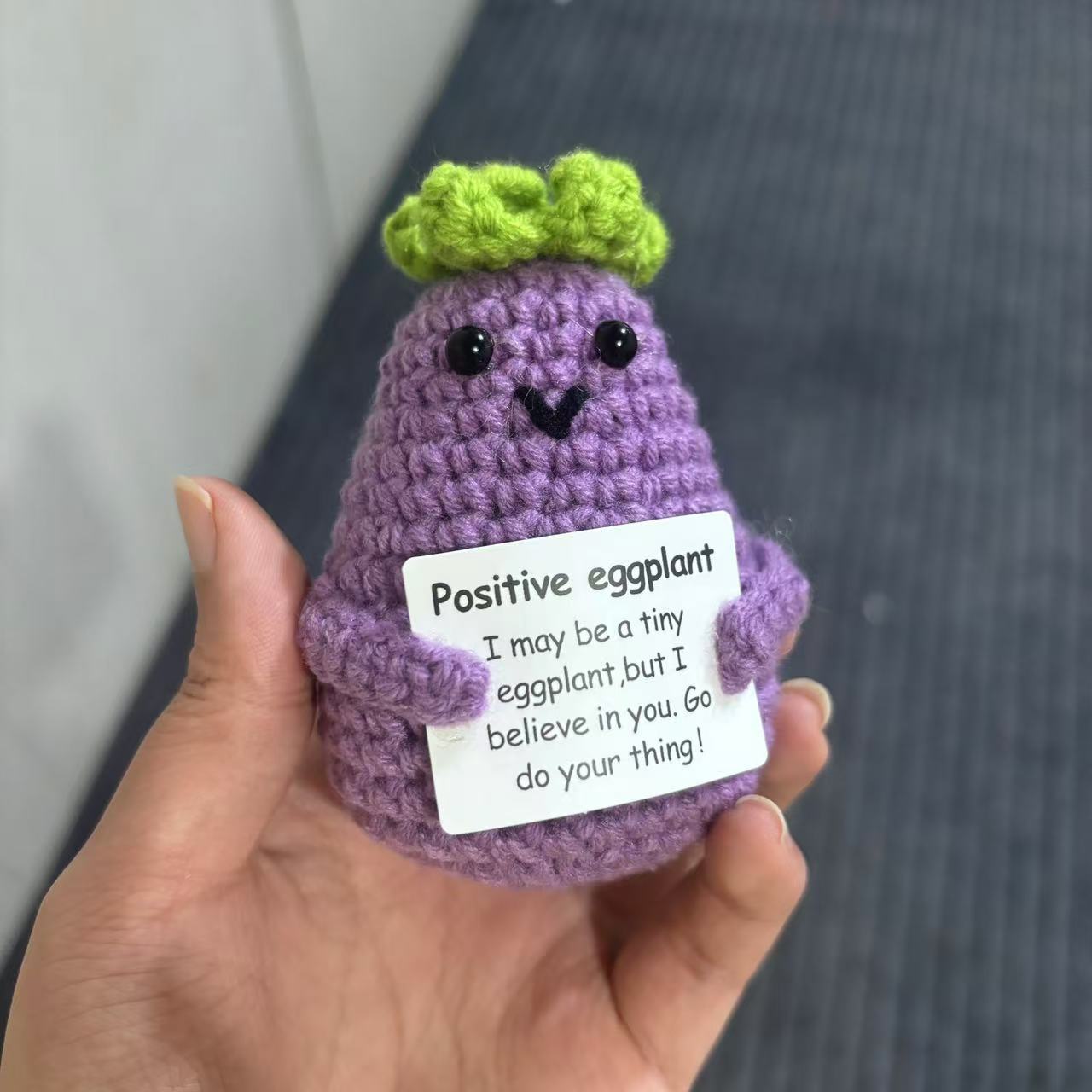 Transfronterizo al por mayor hecho a mano de punto de felpa de energía positiva de la patata emocional vegetal adornos de frutas de juguete pequeño regalo