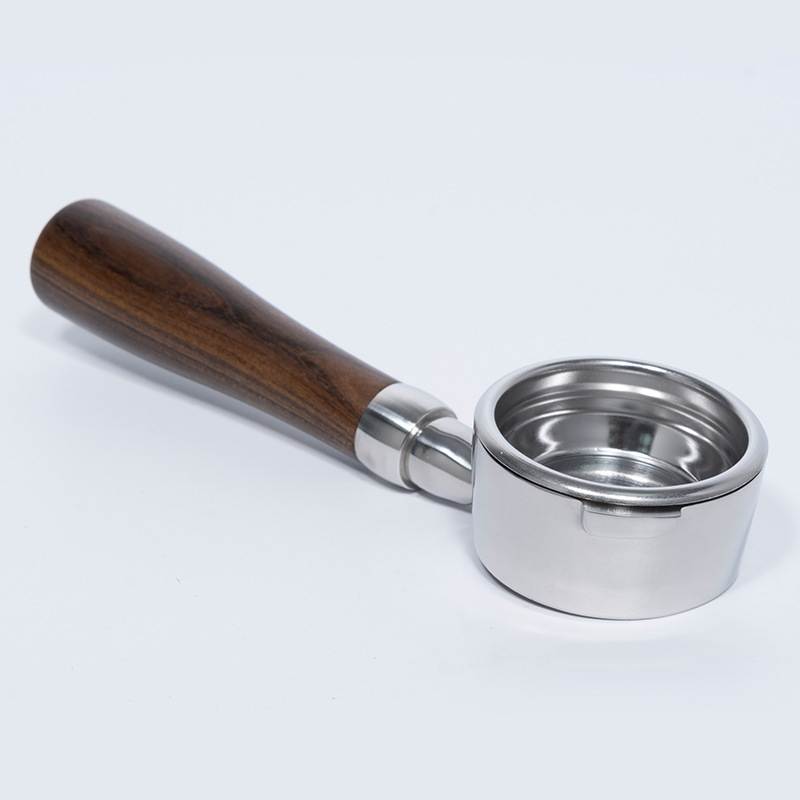 58mm Gaggia stainless steel Italian coffee machine removable bottomless solid wood stainless steel coffee handle