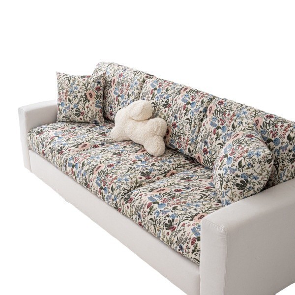 Otoño y invierno todo incluido cubierta de sofá conjunto universal 2024 nuevo peluche tres asientos un cojín de cubierta elástica antideslizante princess