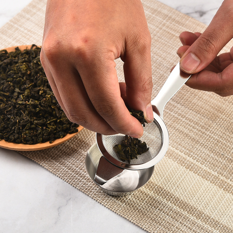 ステンレス茶漏れ単柄托フィルタメッシュ双耳泡茶フィルタ茶茶茶間隔304茶フィルタスポット|undefined