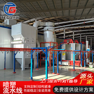 Hanging electrostatic coating painting production line automatic industrial plastic spraying equipment mechanical equipment plastic spraying assembly line