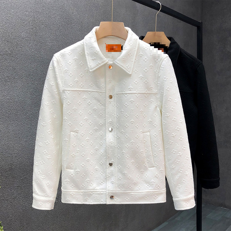 Cross-Border Stylish Men's Jacket, Spring and Autumn Slim-Fit Top, 2026 New Men's Casual Jacket in Black and White, in Stock