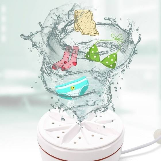 Yiwu mini washing machine portable turbo socks underwear washer travel dormitory lazy laundry