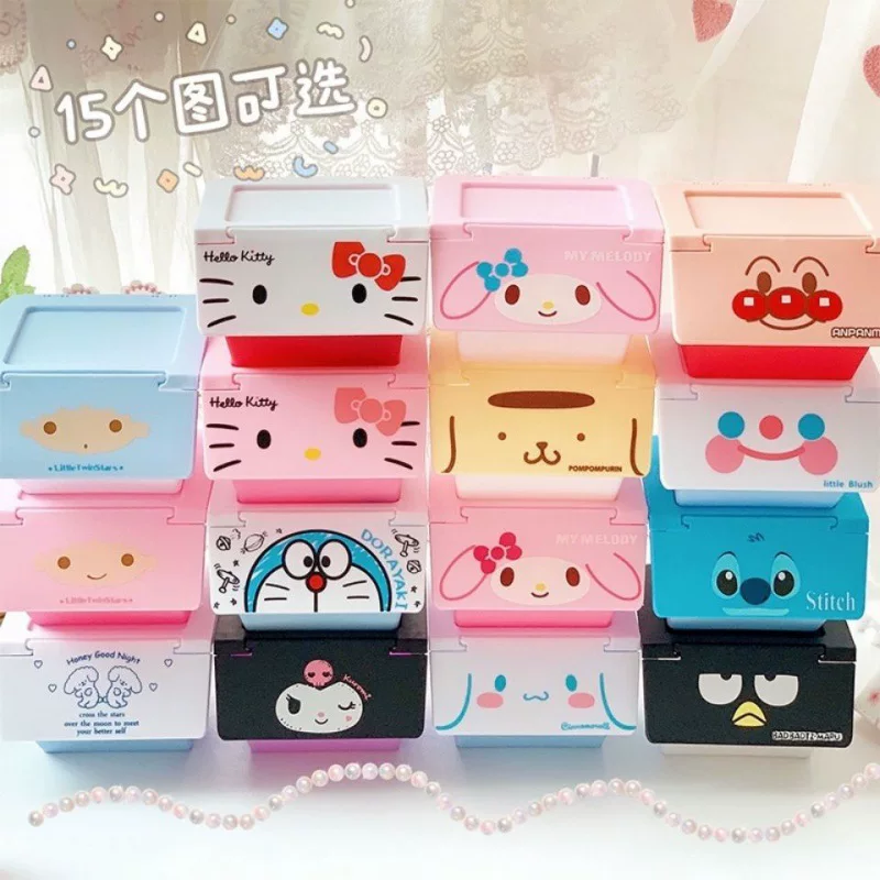 Cute table cartoon storage system, multilayer dressing table, box