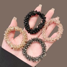 韩国水钻轻奢发绳手链两用头绳碎碎冰高级感名媛发圈韩系扎头发女